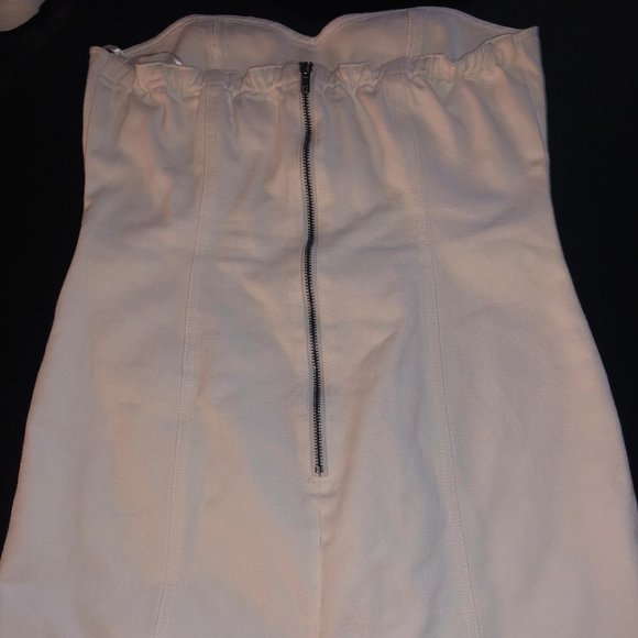 White Buckled Jean Dress - Picture 5 of 9